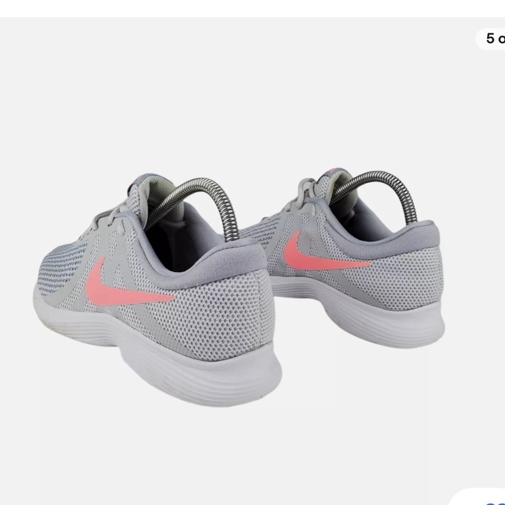 ☑️💗NIKE Revolution 4 908999-016 Women's Running Grey Pink Shoes Size 8 💗☑️ - Picture 7 of 12